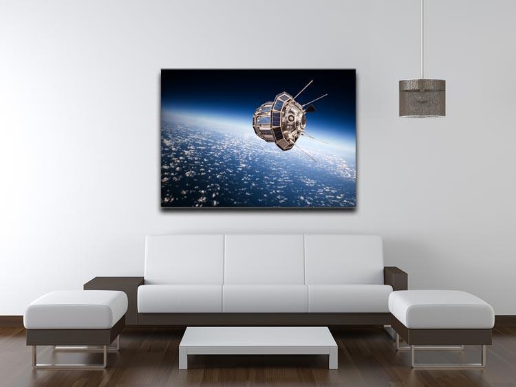 Space satellite orbiting the earth Canvas Print or Poster - Canvas Art Rocks - 4