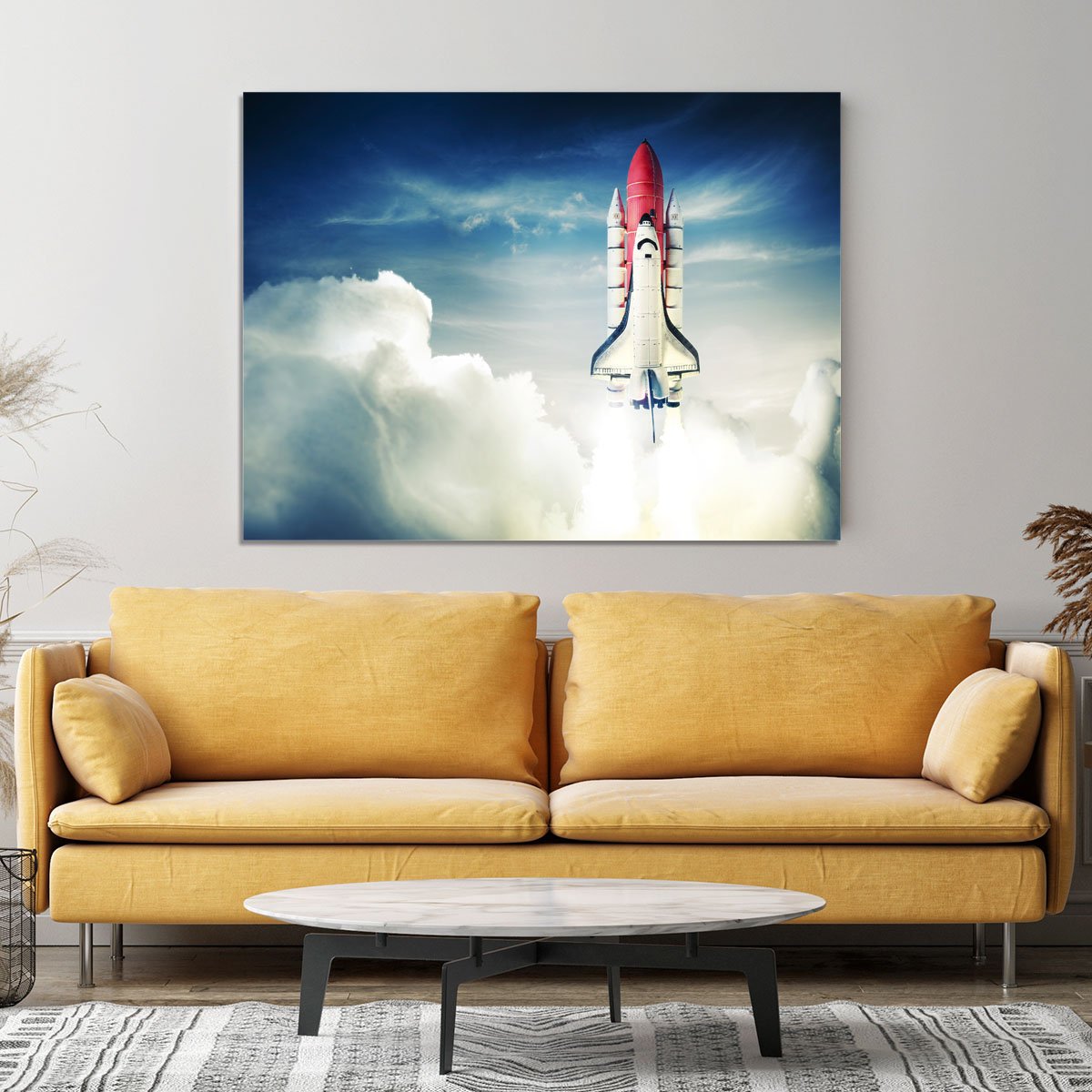 Space shuttle taking off on a mission Canvas Print or Poster