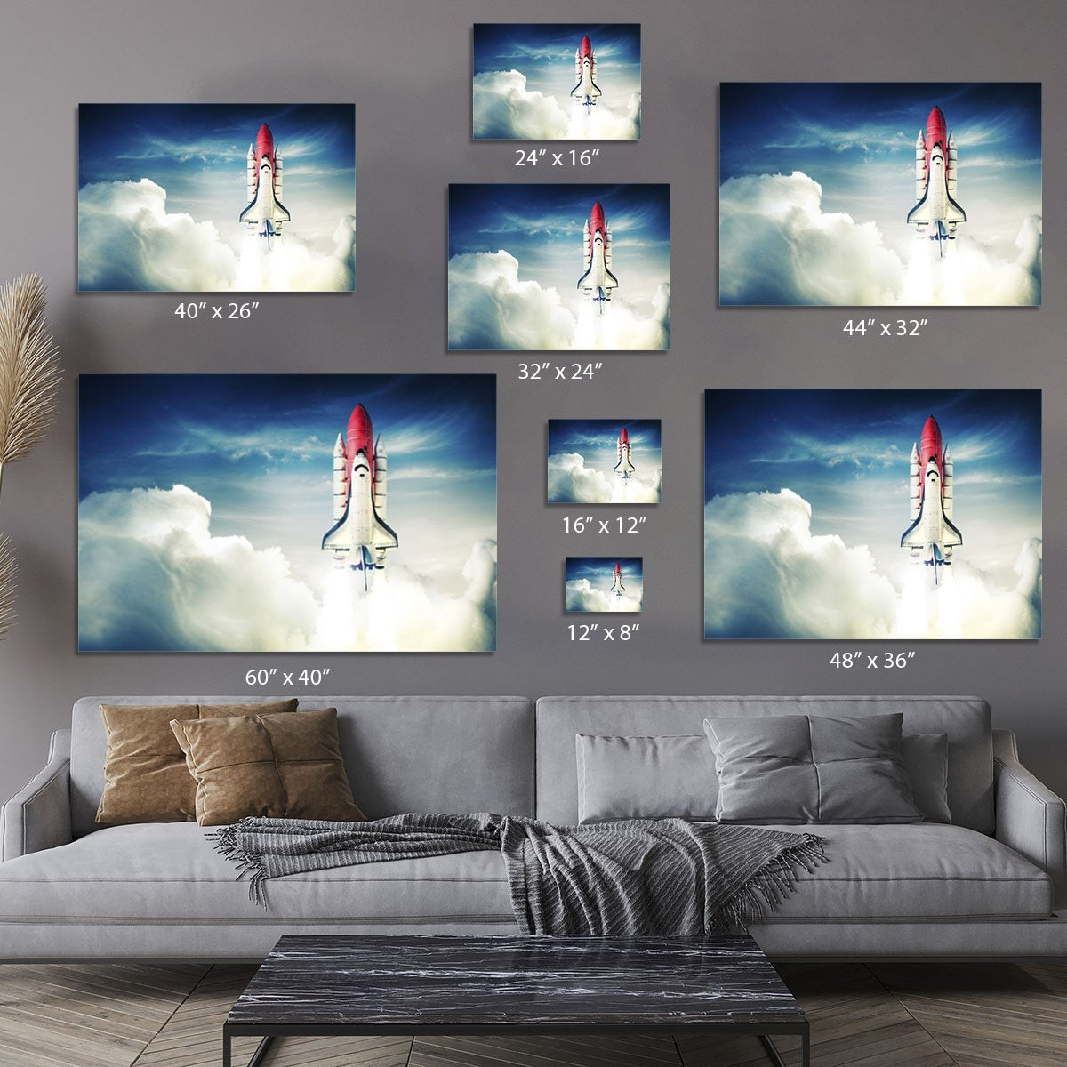 Space shuttle taking off on a mission Canvas Print or Poster