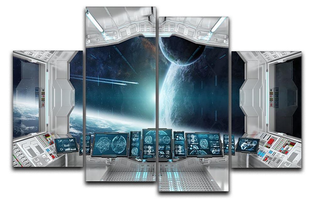 Spaceship Control Center 4 Split Panel Canvas  - Canvas Art Rocks - 1