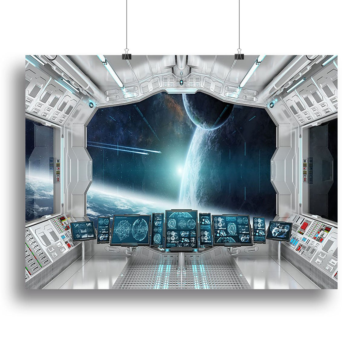 Spaceship Control Center Canvas Print or Poster