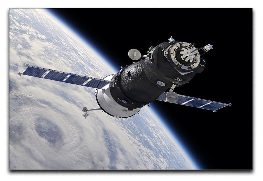Spaceship Soyuz TMA at the Earth orbit Canvas Print or Poster  - Canvas Art Rocks - 1