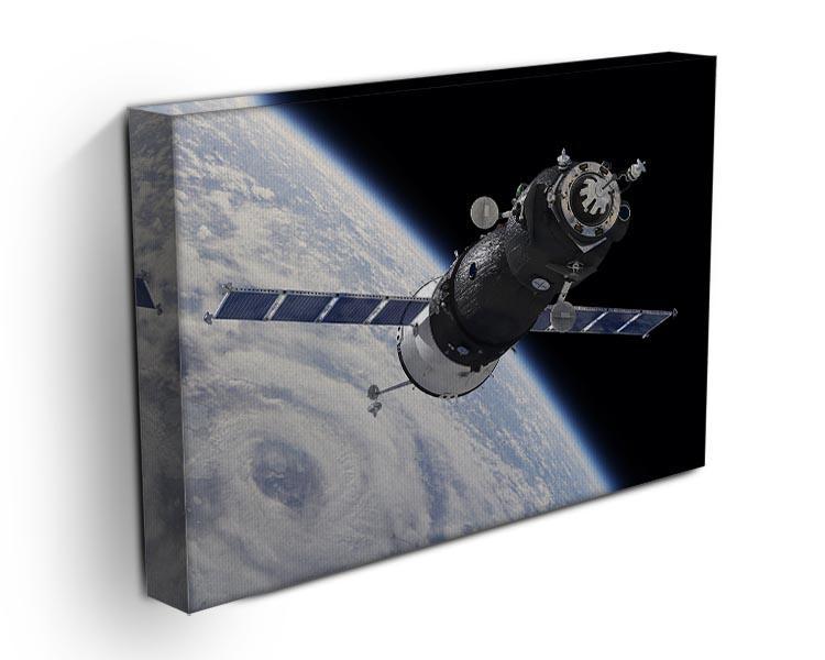 Spaceship Soyuz TMA at the Earth orbit Canvas Print or Poster - Canvas Art Rocks - 3