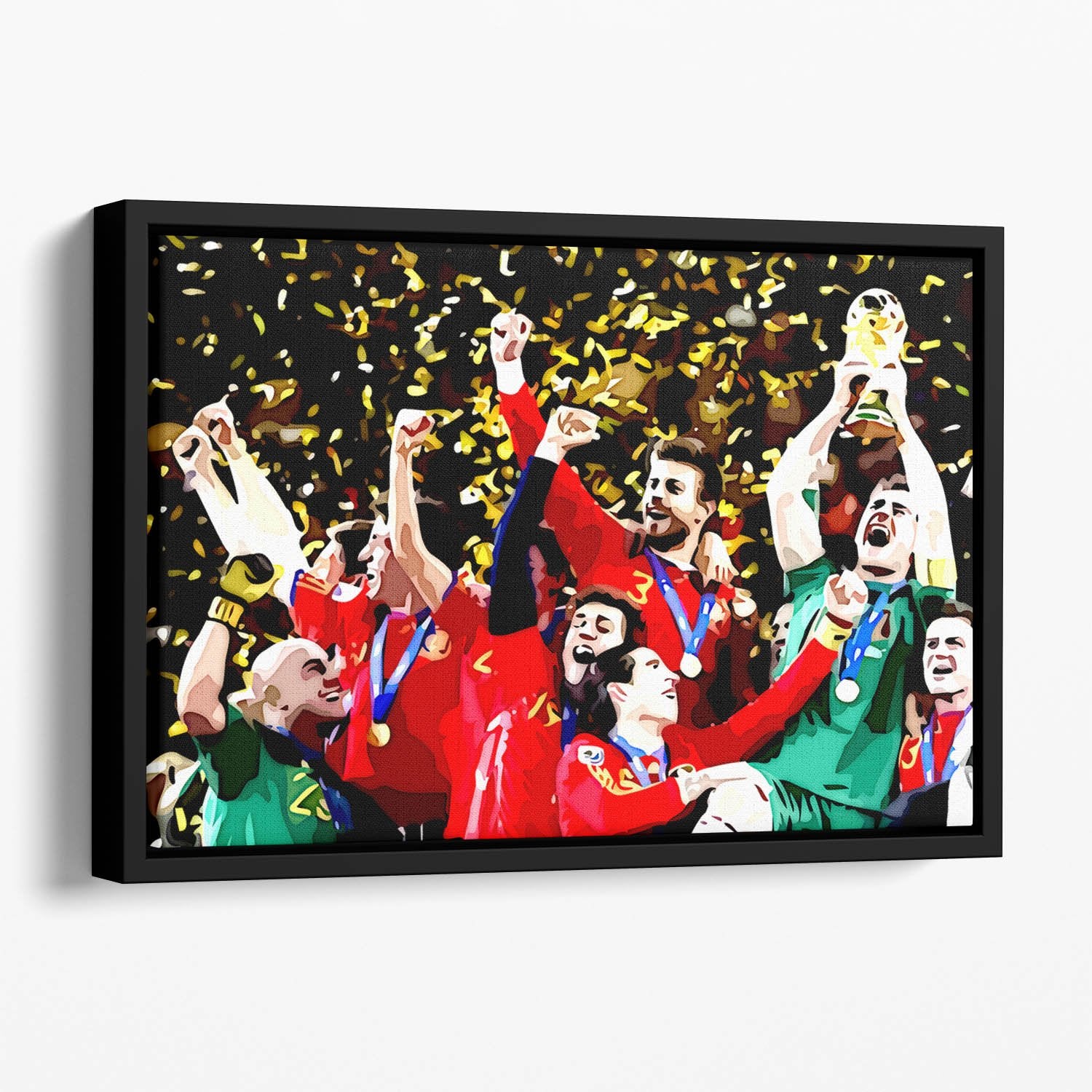 Spain World Cup Winners Floating Framed Canvas
