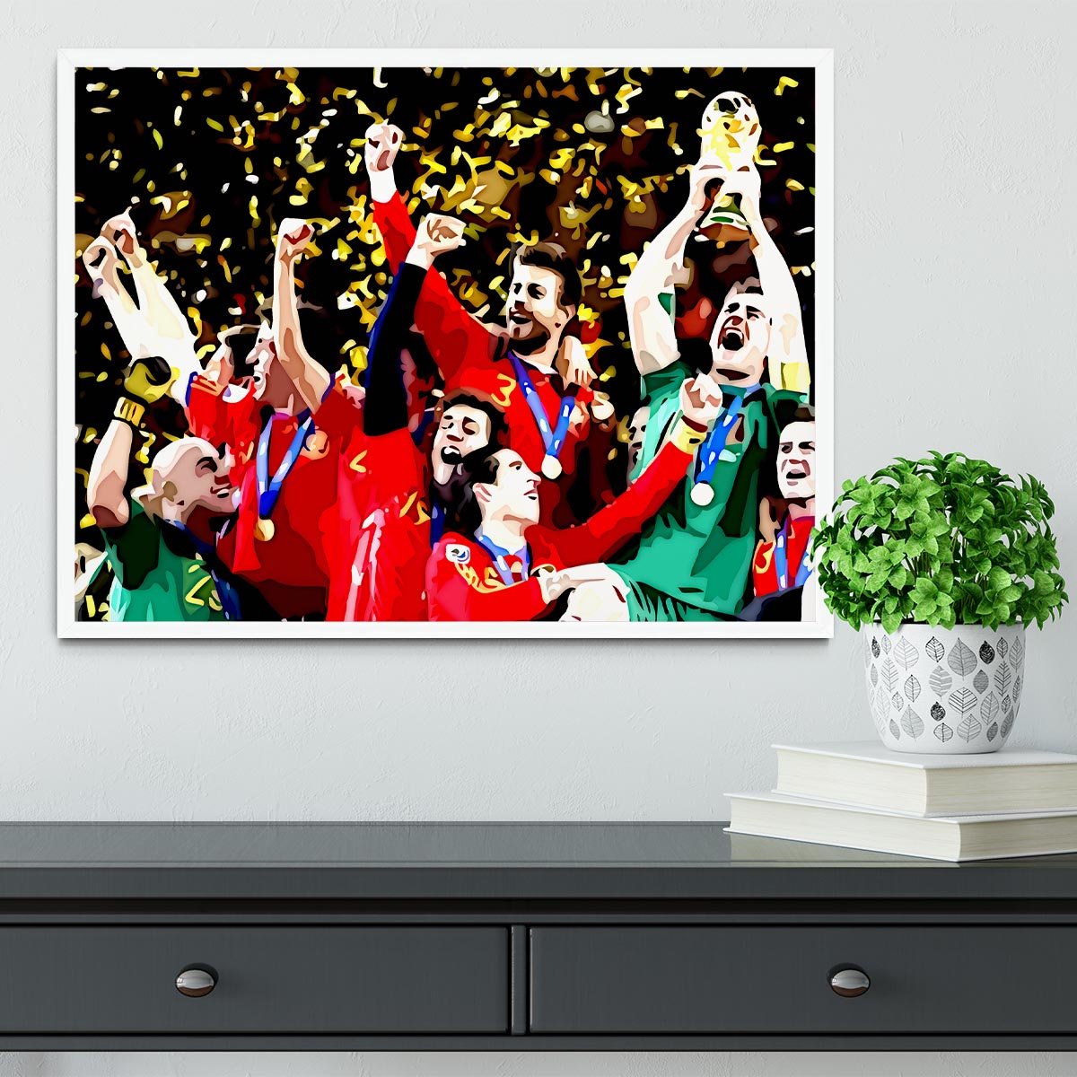 Spain World Cup Winners Framed Print - Canvas Art Rocks -6