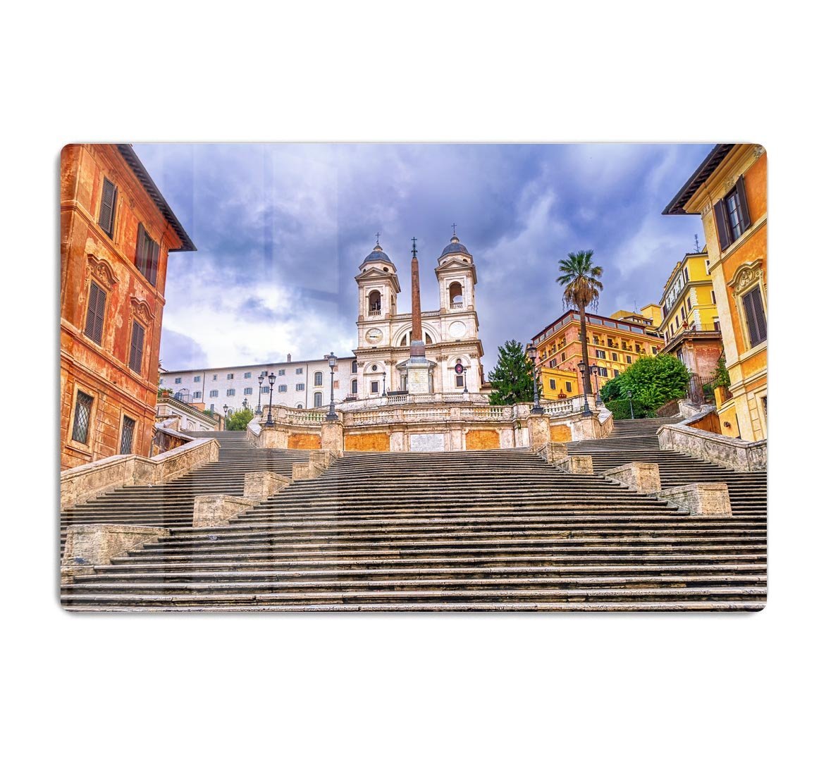 Spanish Steps and Trinita dei Monti church HD Metal Print