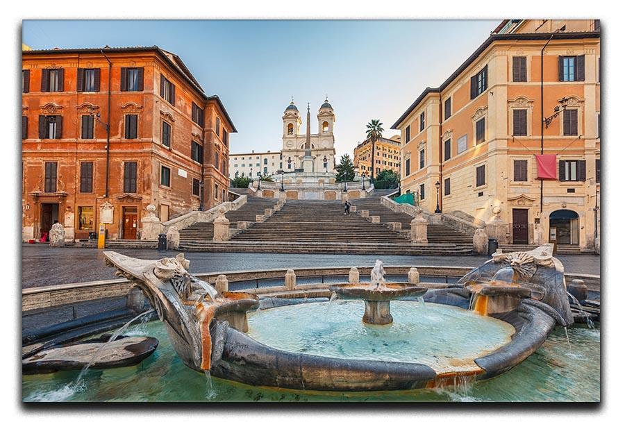 Spanish Steps at morning Canvas Print or Poster  - Canvas Art Rocks - 1