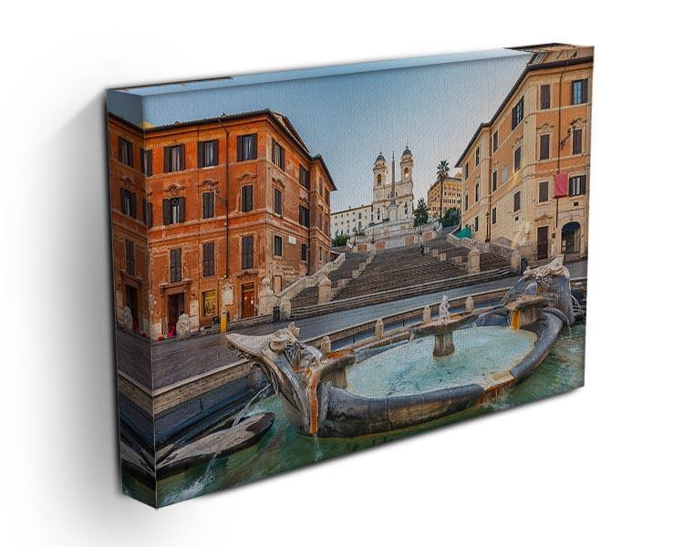 Spanish Steps at morning Canvas Print or Poster - Canvas Art Rocks - 3