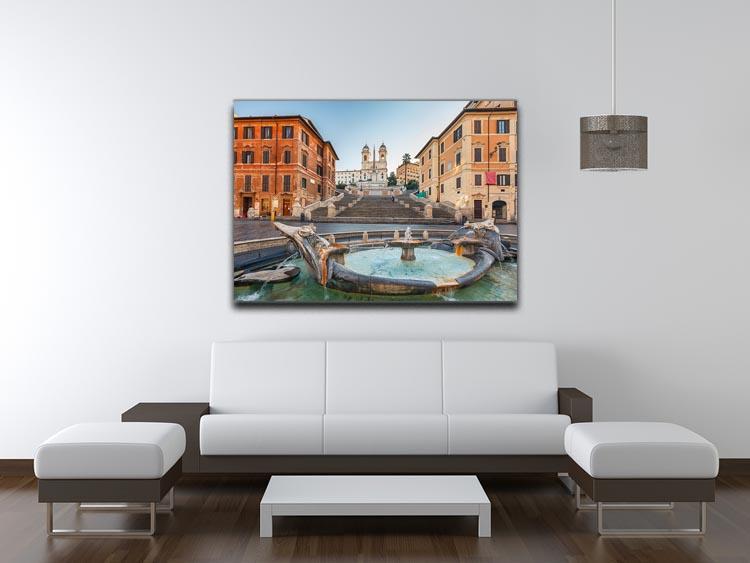 Spanish Steps at morning Canvas Print or Poster - Canvas Art Rocks - 4
