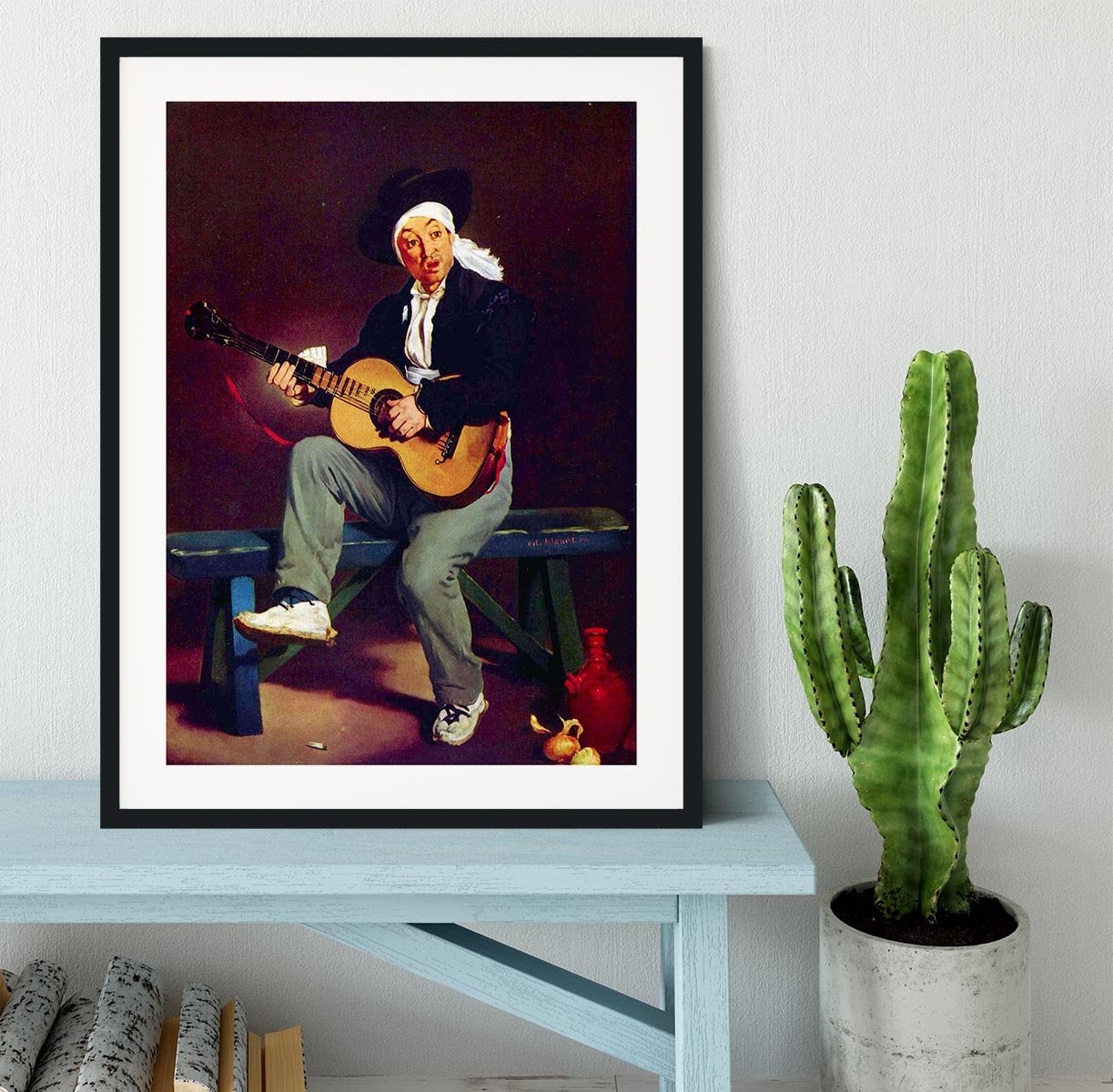 Spanish singer by Manet Framed Print - Canvas Art Rocks - 1