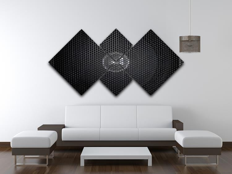 Speaker grill 4 Square Multi Panel Canvas  - Canvas Art Rocks - 3