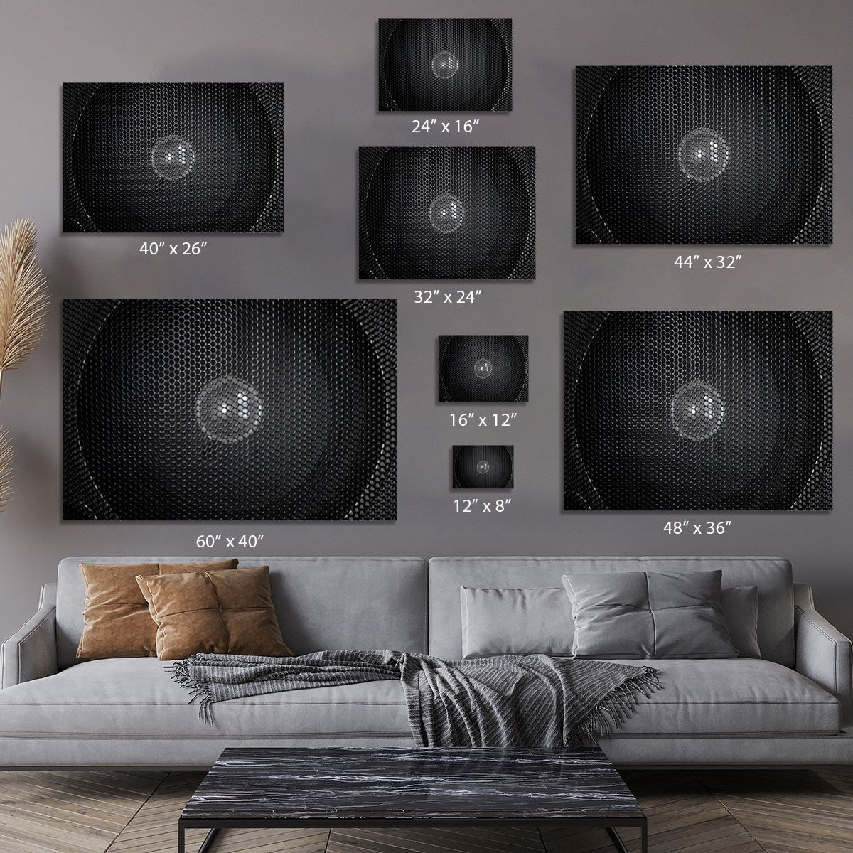 Speaker grill Canvas Print or Poster