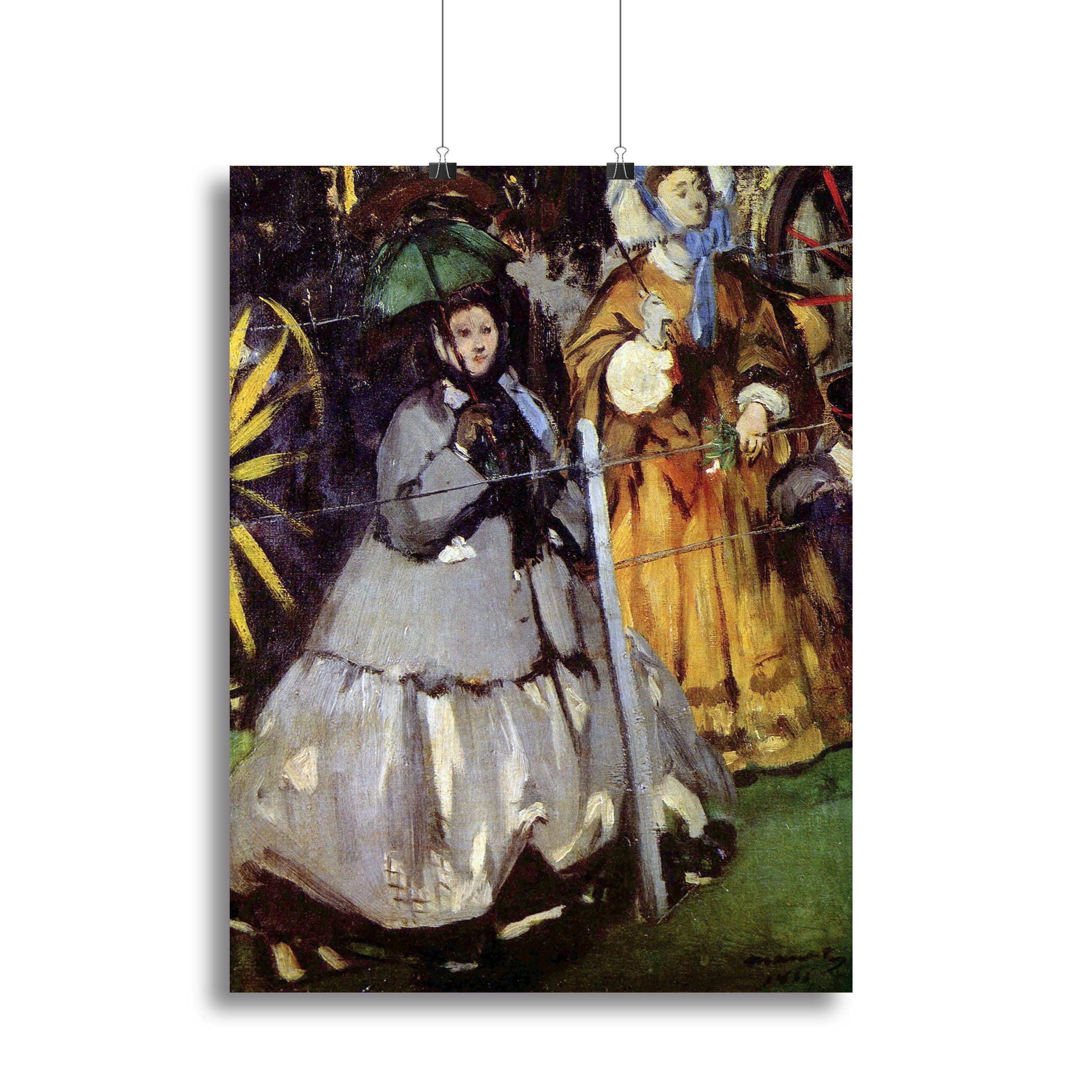 Spectators at the races by Manet Canvas Print or Poster