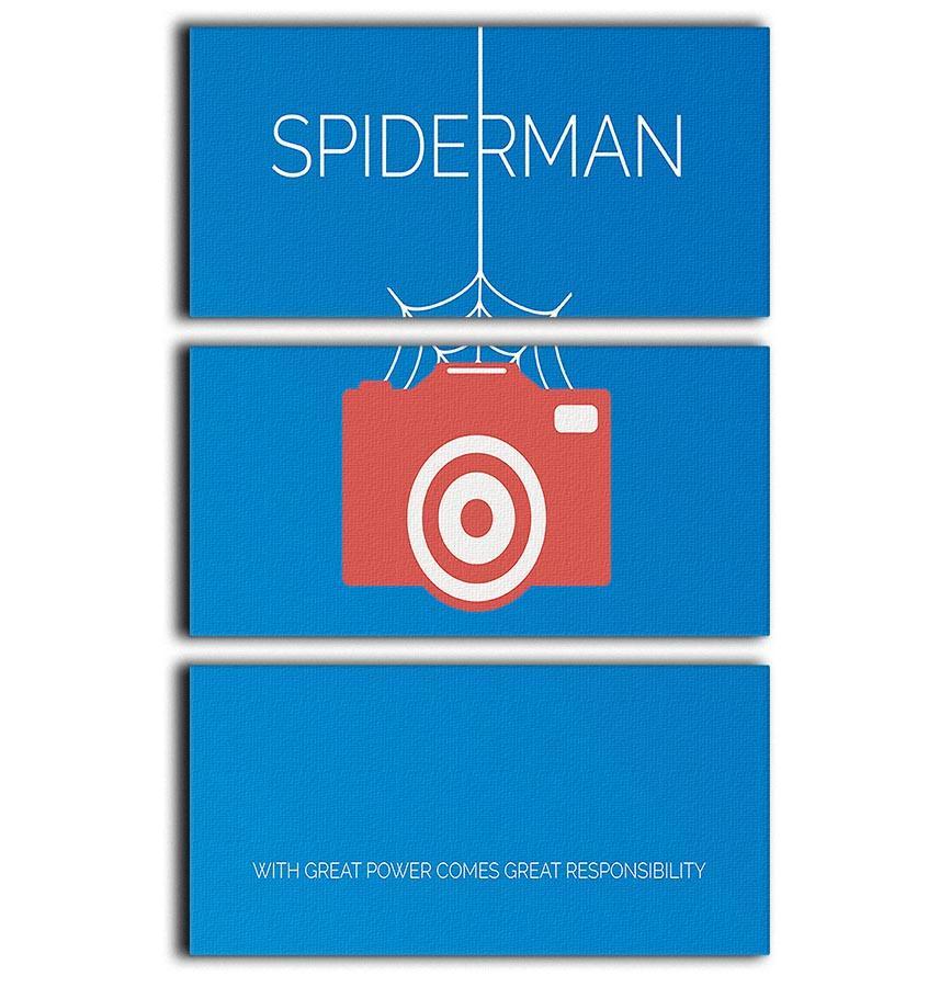 Spiderman Minimal Movie 3 Split Panel Canvas Print - Canvas Art Rocks - 1