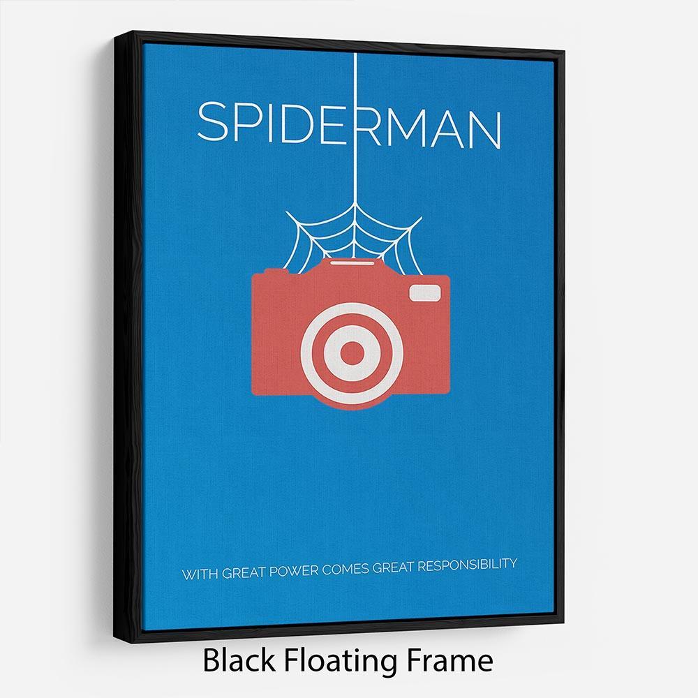 Spiderman Minimal Movie Floating Frame Canvas - Canvas Art Rocks - 1
