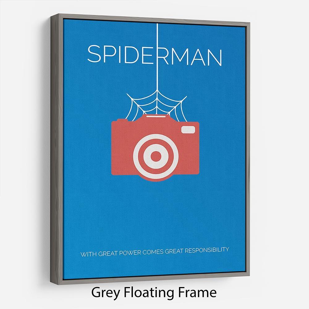 Spiderman Minimal Movie Floating Frame Canvas - Canvas Art Rocks - 3