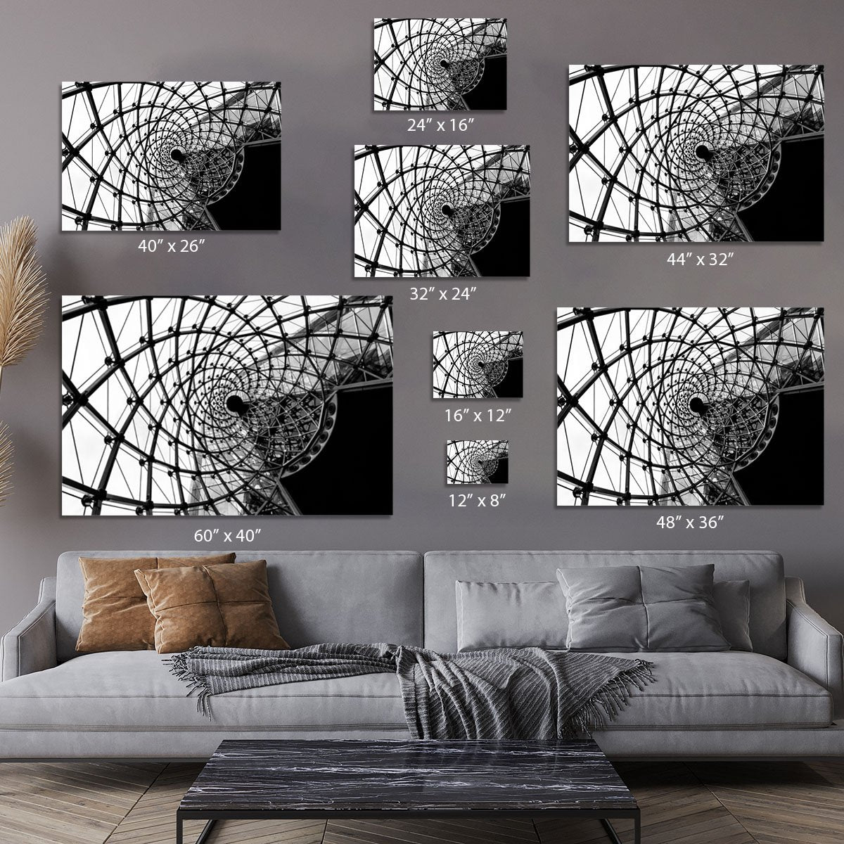 Spiral Architecture Structure Canvas Print or Poster
