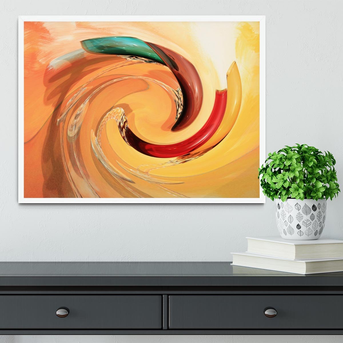 Spiral Framed Print - Canvas Art Rocks -6