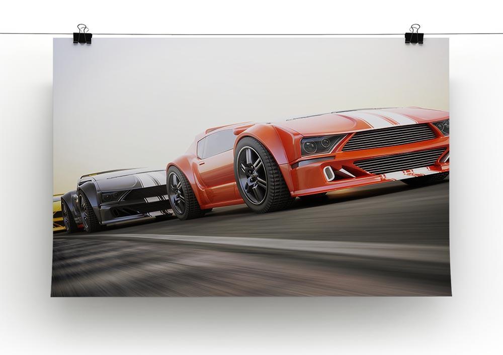 Sport Cars Racing Canvas Print or Poster - Canvas Art Rocks - 2