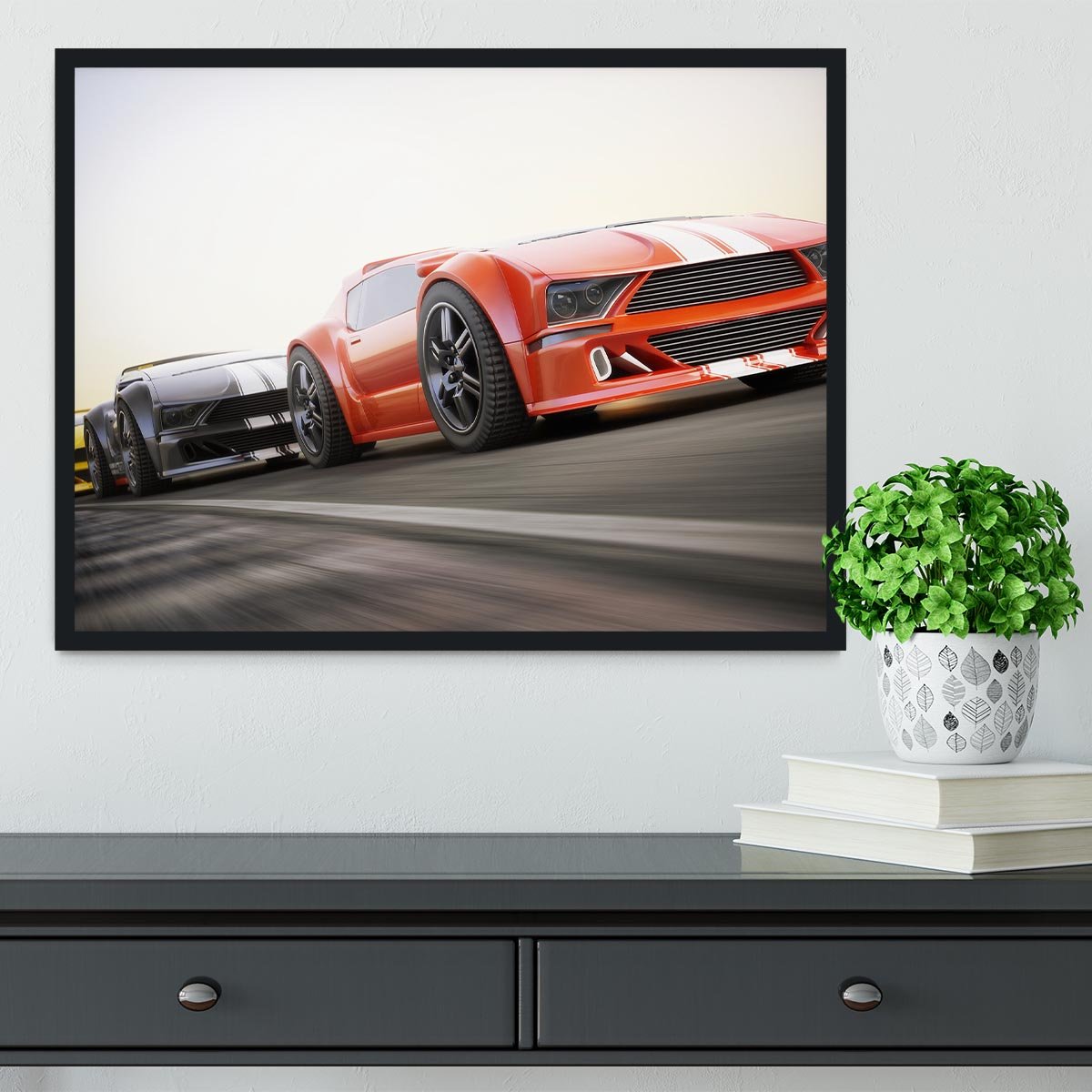 Sport Cars Racing Framed Print - Canvas Art Rocks - 2