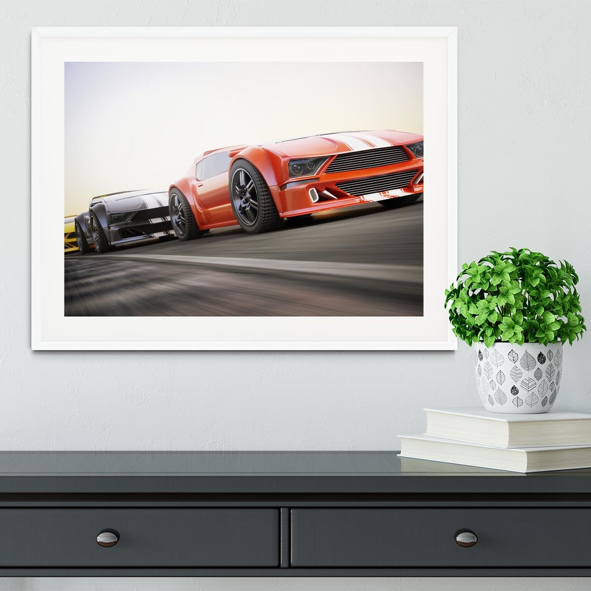 Sport Cars Racing Framed Print - Canvas Art Rocks - 5