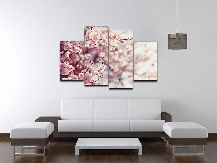 Spring Cherry blossoms 4 Split Panel Canvas  - Canvas Art Rocks - 3