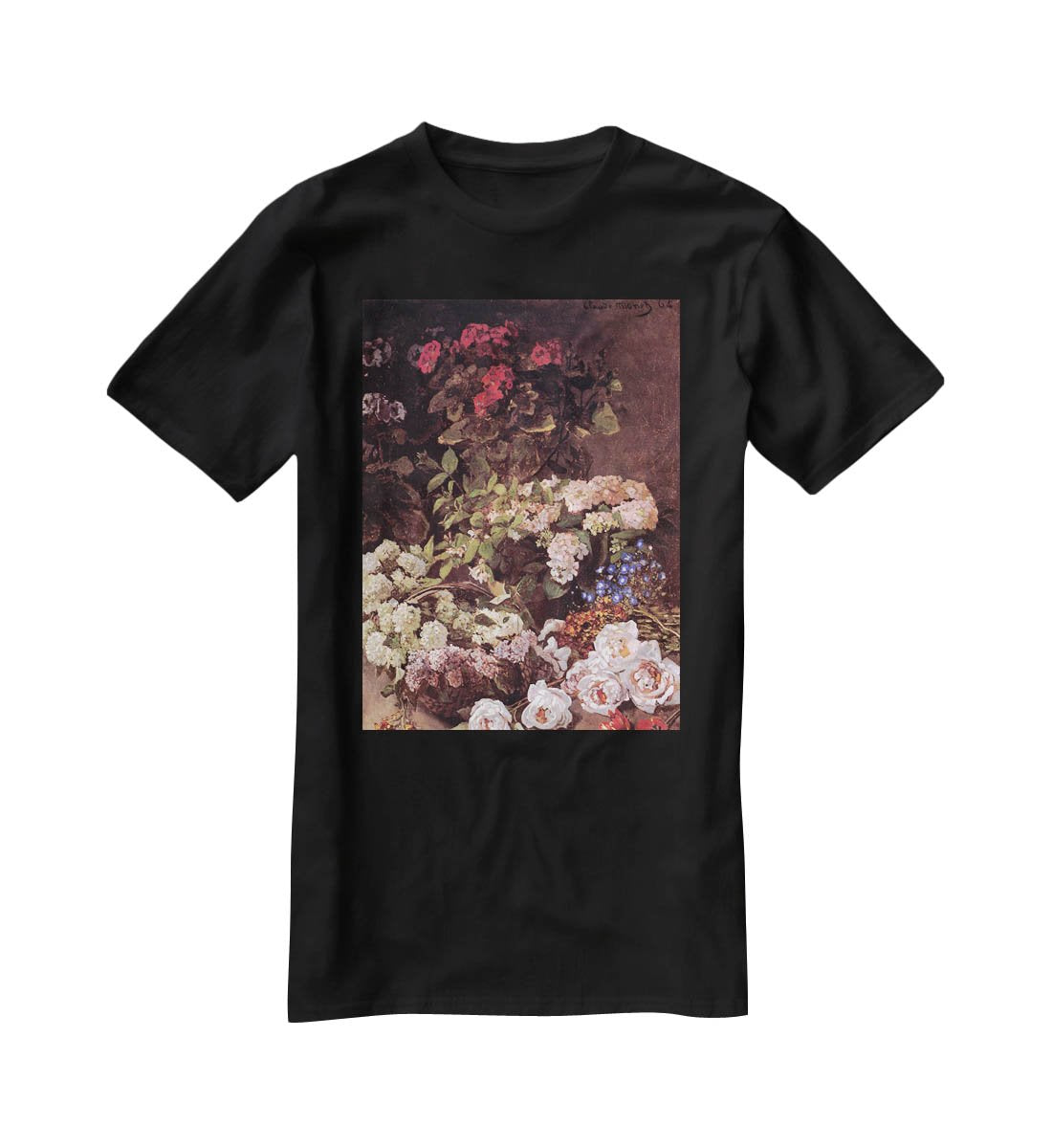 Spring Flowers by Monet T-Shirt - Canvas Art Rocks - 1