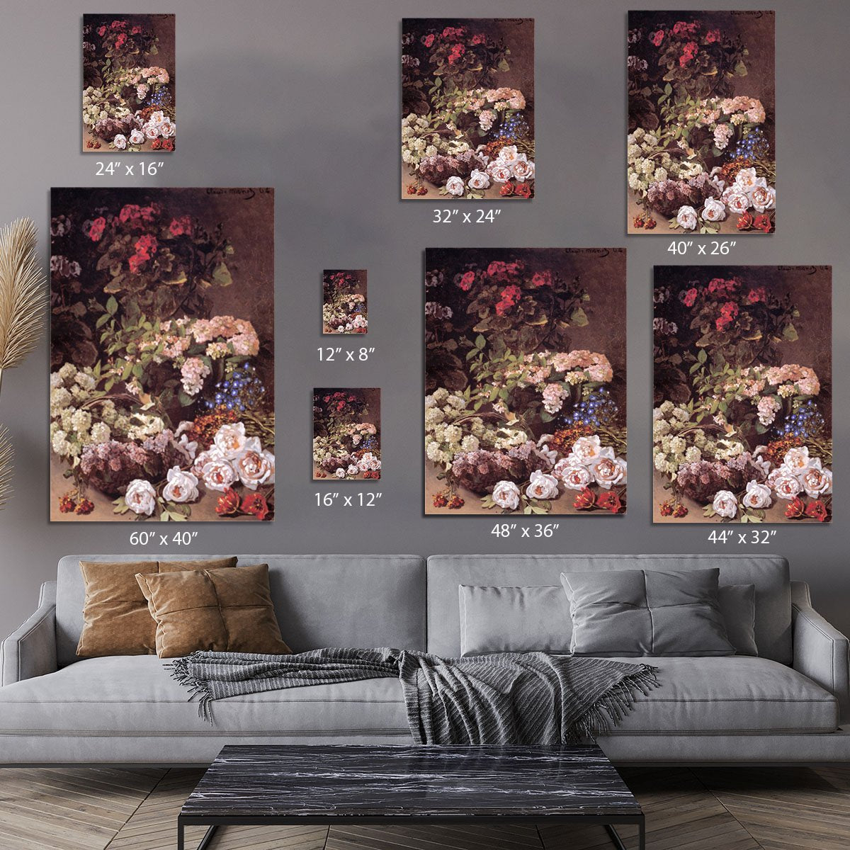 Spring Flowers by Monet Canvas Print or Poster