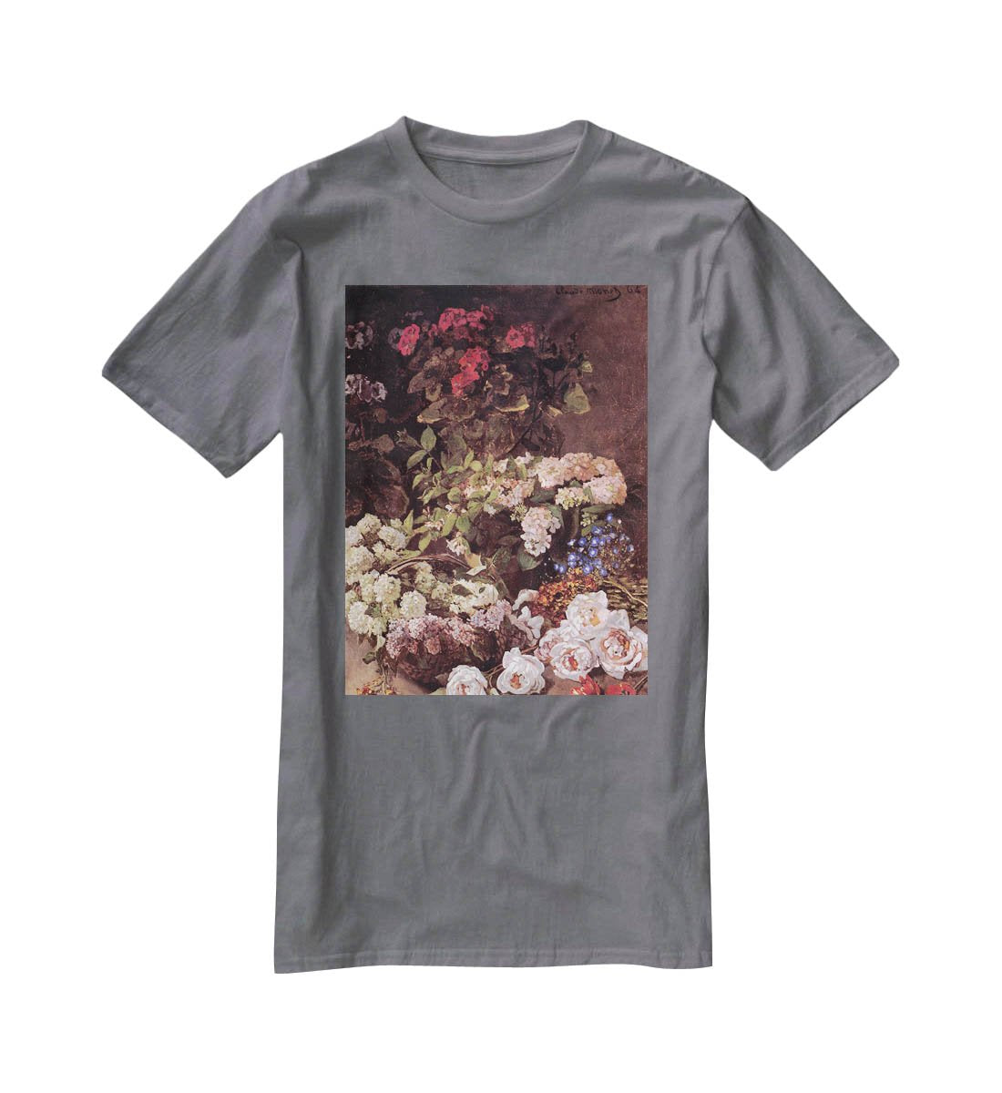 Spring Flowers by Monet T-Shirt - Canvas Art Rocks - 3