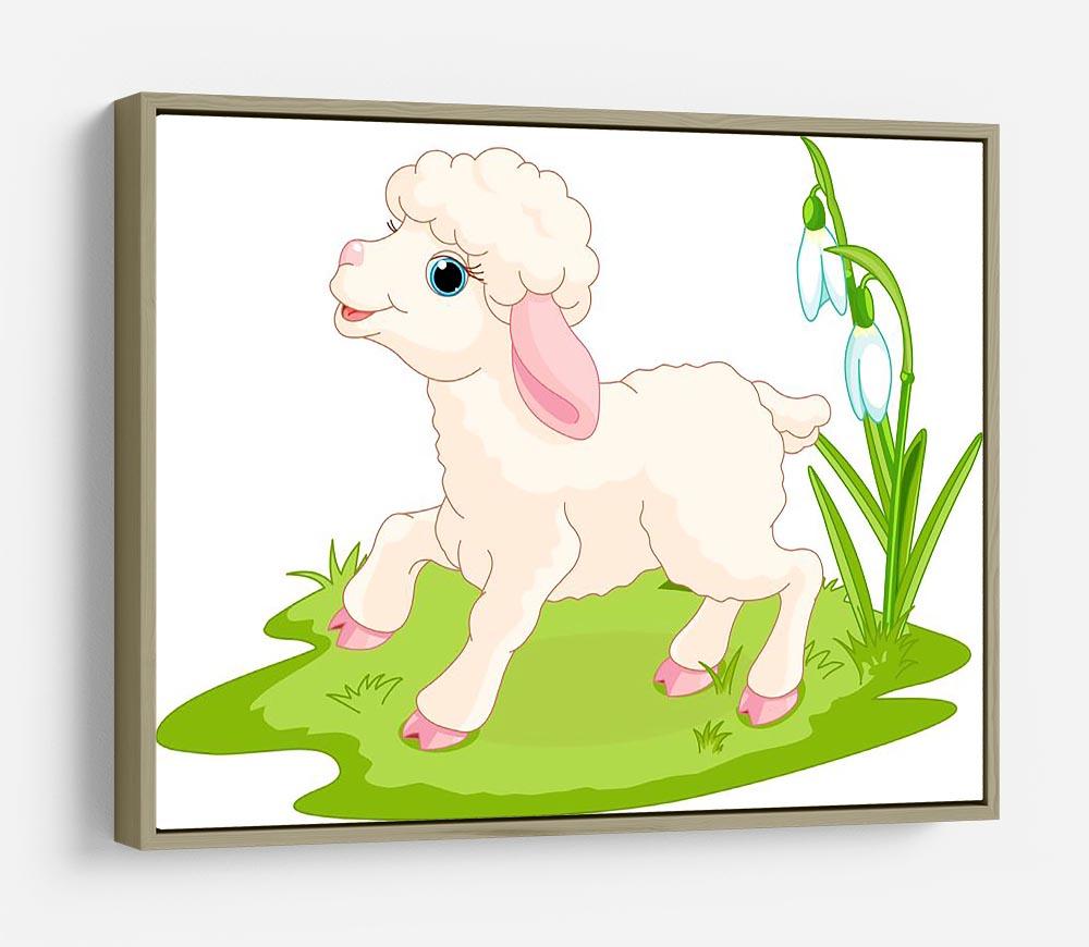 Spring background with Easter lamb and flowers HD Metal Print - Canvas Art Rocks - 8