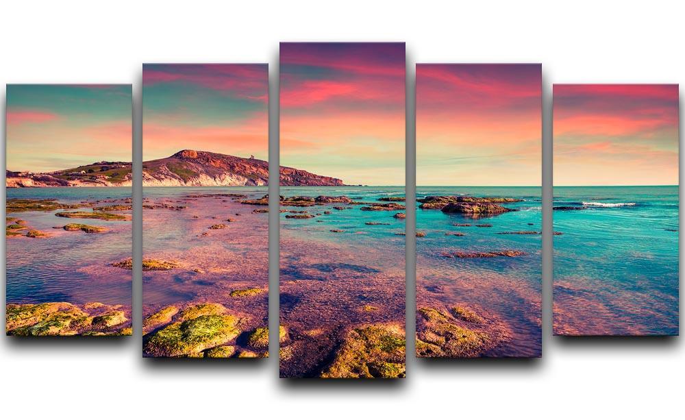 Spring sunset from the Giallonardo 5 Split Panel Canvas  - Canvas Art Rocks - 1