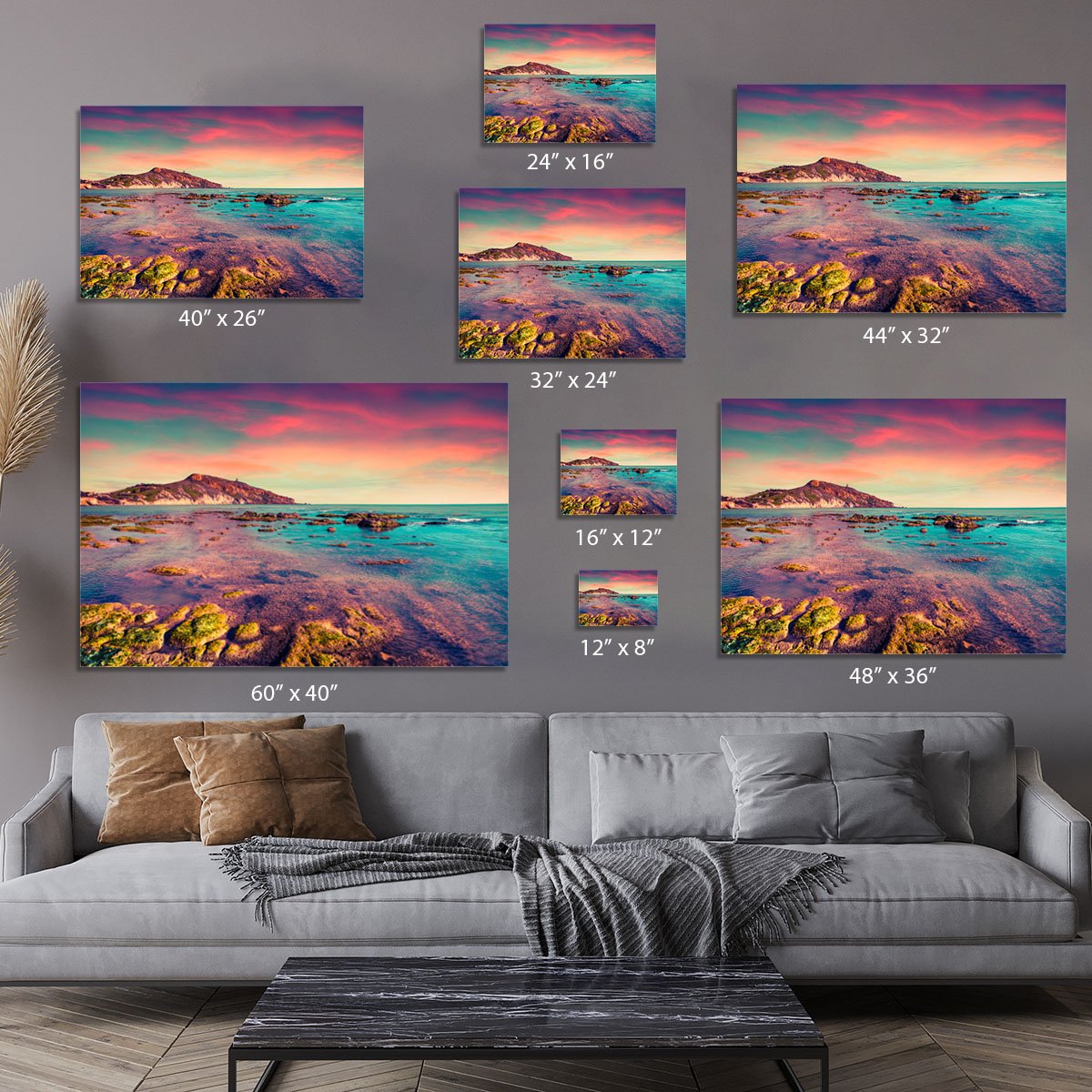 Spring sunset from the Giallonardo Canvas Print or Poster