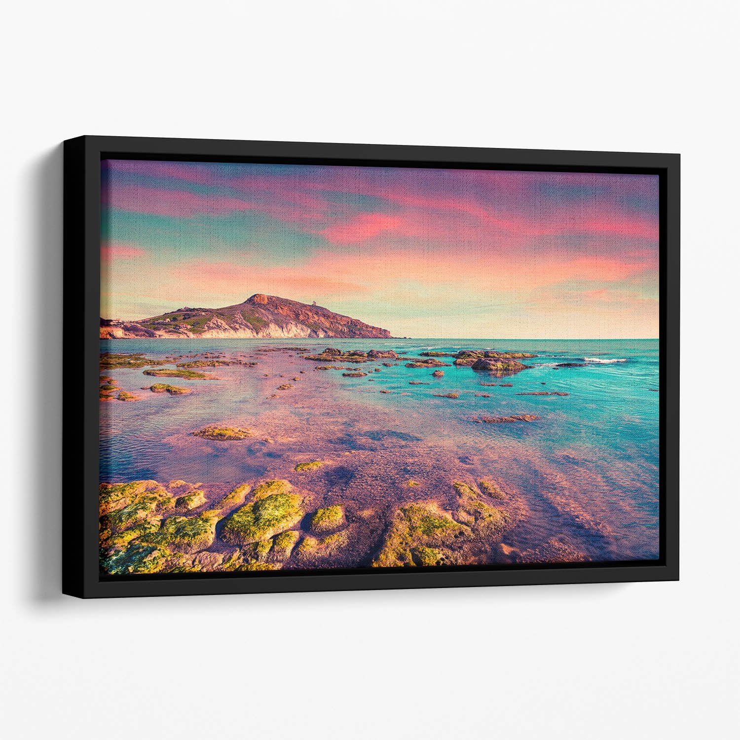 Spring sunset from the Giallonardo Floating Framed Canvas