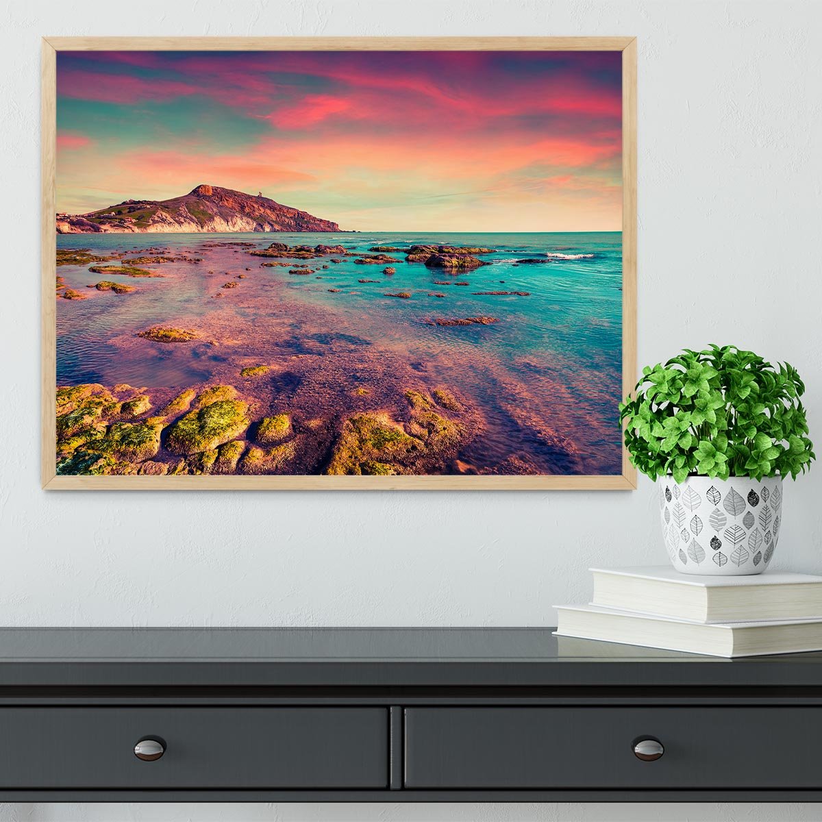 Spring sunset from the Giallonardo Framed Print - Canvas Art Rocks - 4