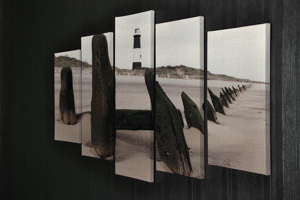Spurn Point Lighthouse 5 Split Panel Canvas - Canvas Art Rocks - 2
