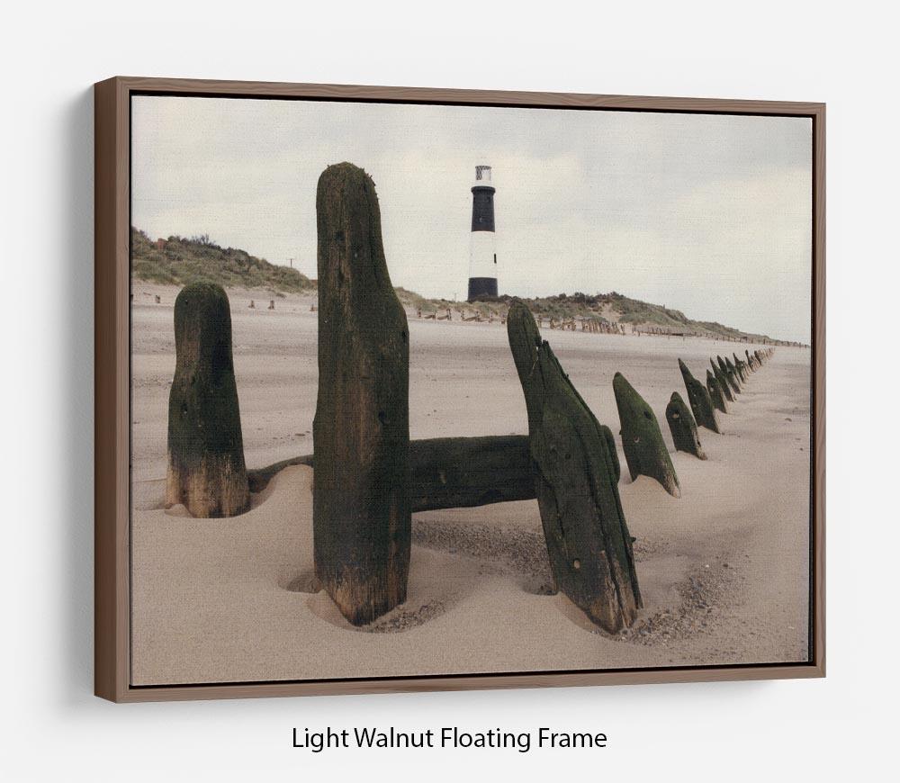 Spurn Point Lighthouse Floating Frame Canvas - Canvas Art Rocks 7