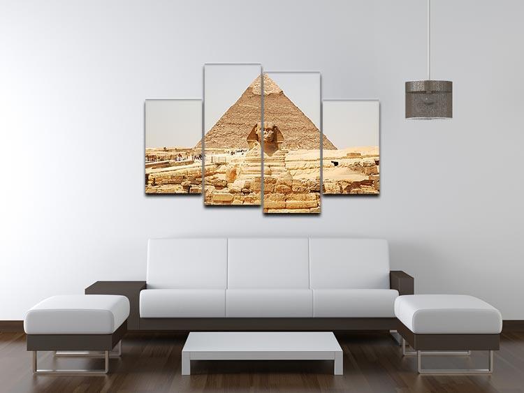 Spynx face on the Giza pyramid 4 Split Panel Canvas  - Canvas Art Rocks - 3