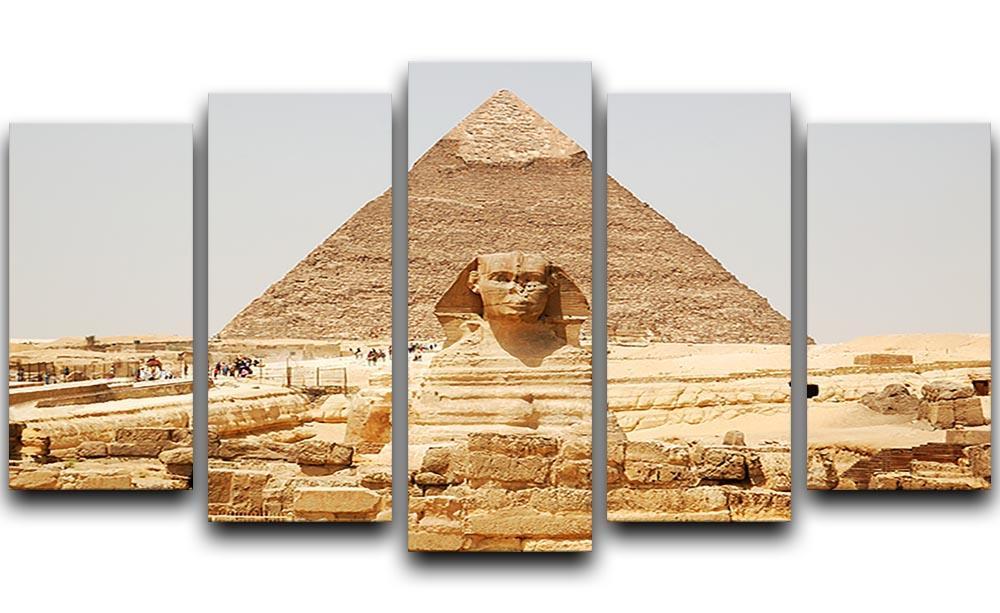 Spynx face on the Giza pyramid 5 Split Panel Canvas  - Canvas Art Rocks - 1
