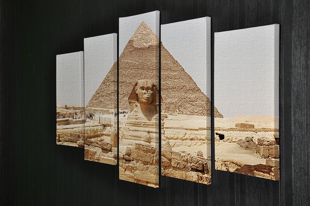 Spynx face on the Giza pyramid 5 Split Panel Canvas  - Canvas Art Rocks - 2