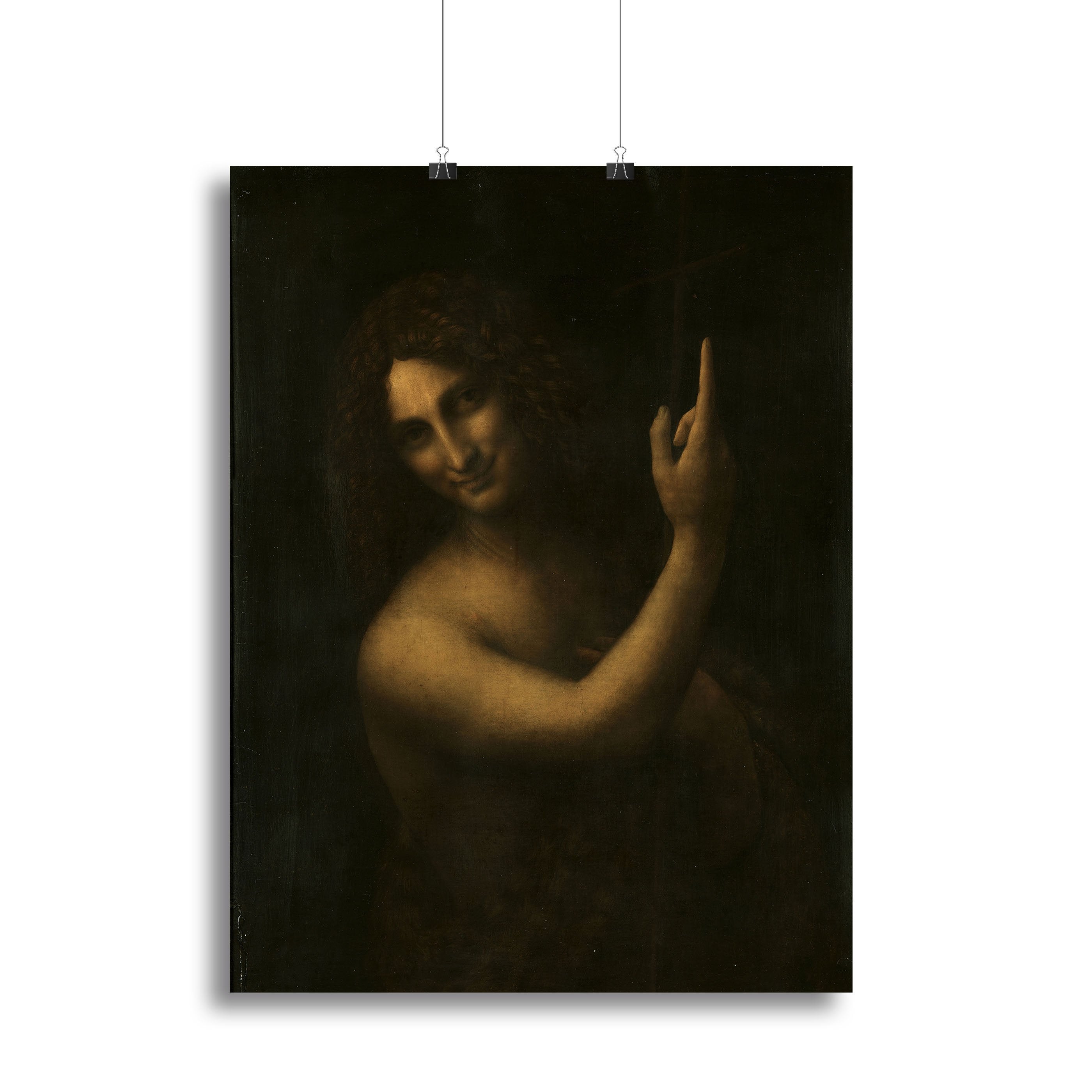 St. John the Baptist by Da Vinci Canvas Print or Poster
