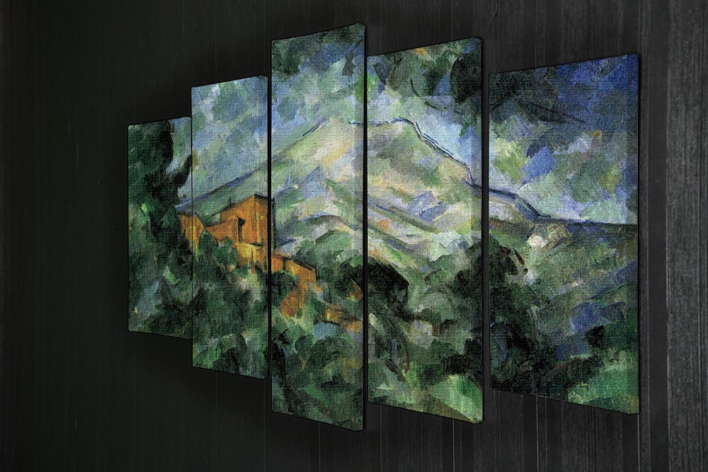 St. Victoire and Chateau Noir by Cezanne 5 Split Panel Canvas - Canvas Art Rocks - 2