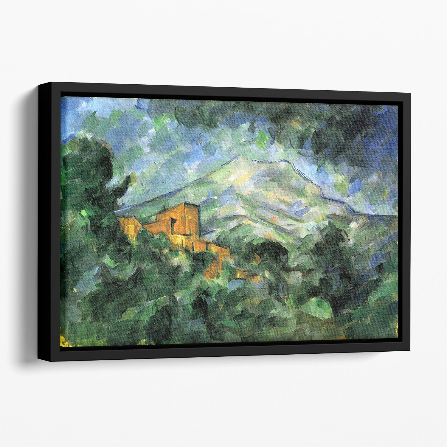 St. Victoire and Chateau Noir by Cezanne Floating Framed Canvas - Canvas Art Rocks - 1