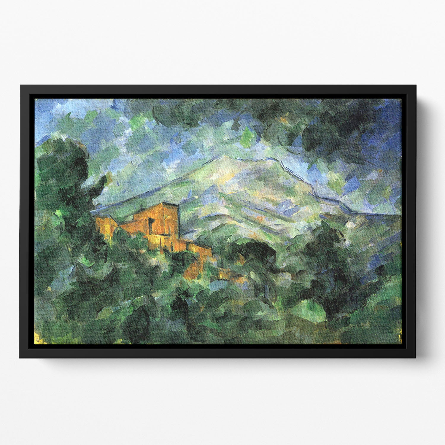 St. Victoire and Chateau Noir by Cezanne Floating Framed Canvas - Canvas Art Rocks - 2