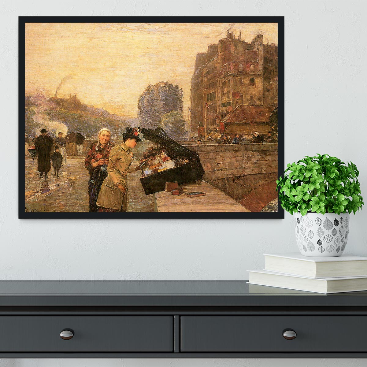 St Michel by Hassam Framed Print - Canvas Art Rocks - 2