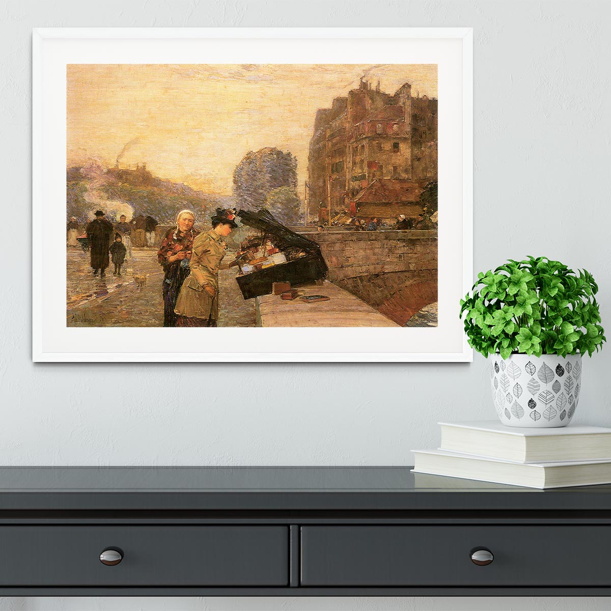 St Michel by Hassam Framed Print - Canvas Art Rocks - 5