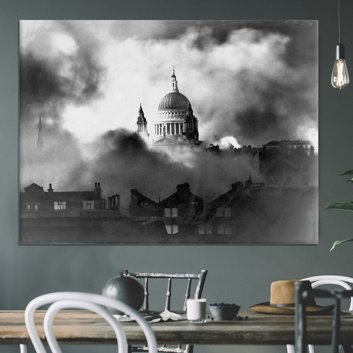 St Pauls Survives Canvas Print or Poster