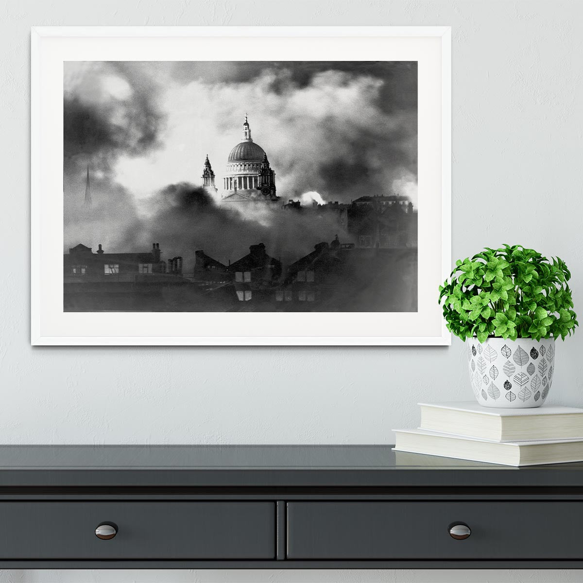 St Pauls Survives Framed Print - Canvas Art Rocks - 5