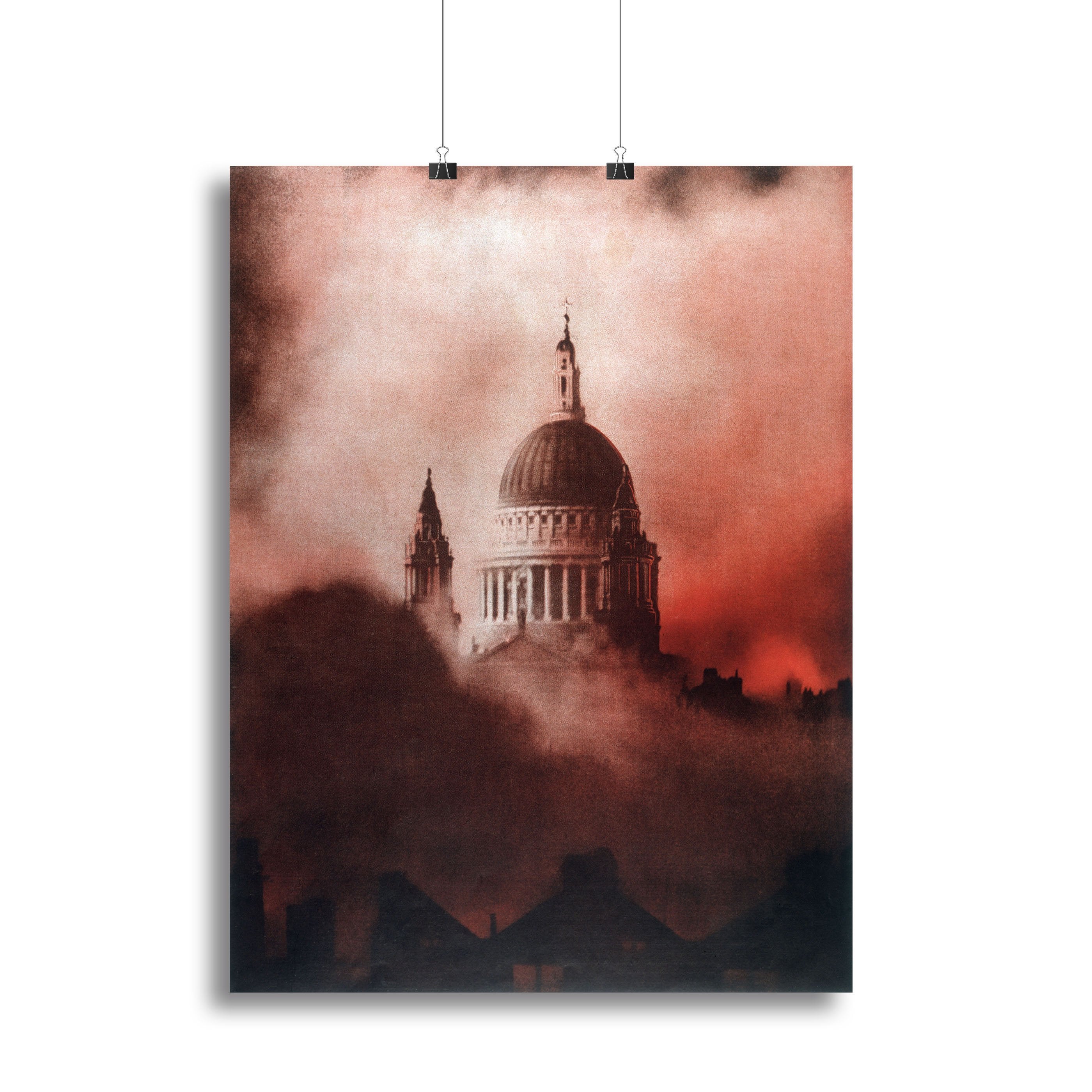St Pauls Survives in colour Canvas Print or Poster