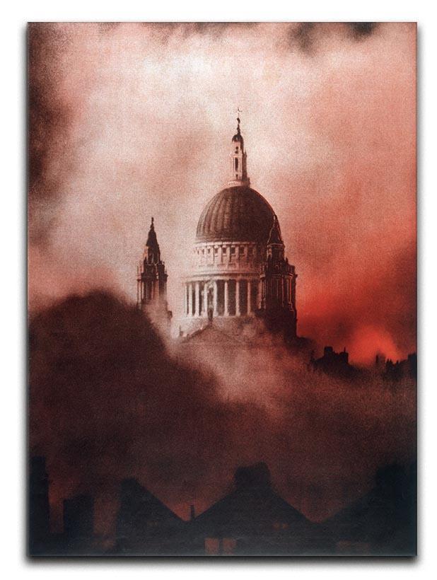 St Pauls Survives in colour Canvas Print or Poster  - Canvas Art Rocks - 1