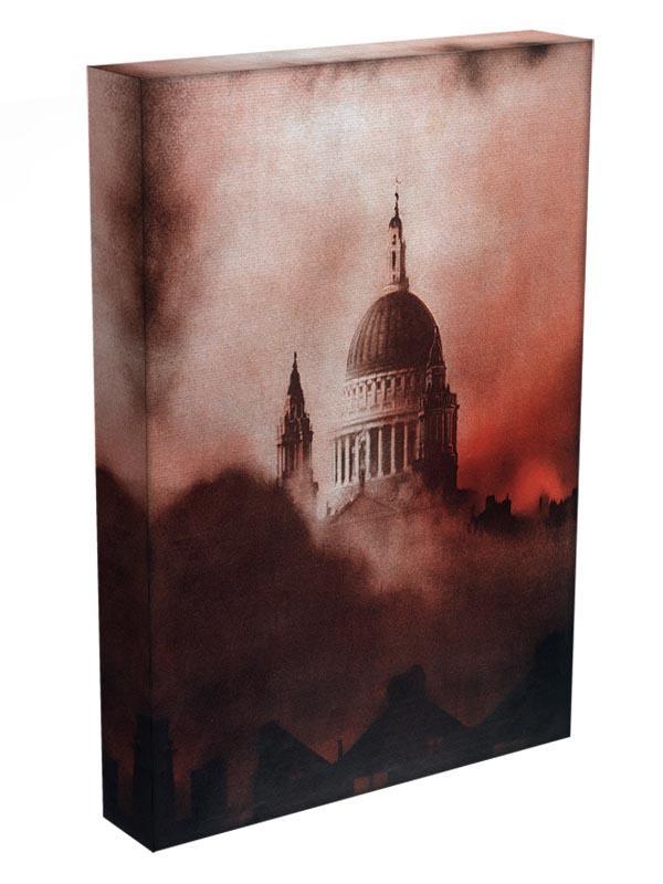 St Pauls Survives in colour Canvas Print or Poster - Canvas Art Rocks - 3